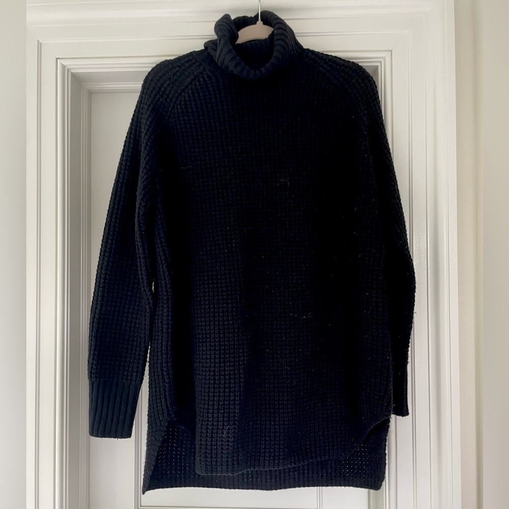 HATCH Black Waffle Knit Sweater
